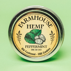 Full-spectrum CBD edibles, 10mg per candy, CBD Peppermints, CBD Hard Candy